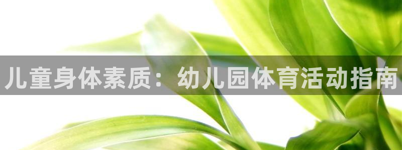 球王会体育：儿童身体素质：幼儿园体育活动指南