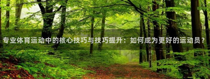 球王会体育：专业体育运动中的核心技巧与技巧提升：如何成为更好的运动员？
