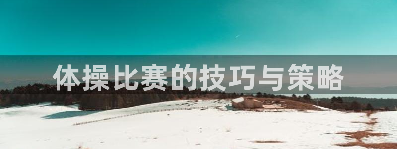 球王会体育：体操比赛的技巧与策略